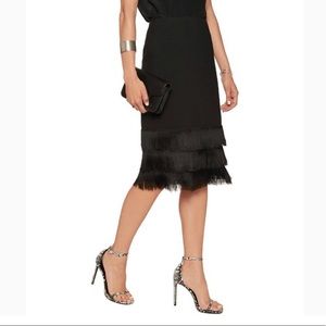 Sandro Paris midi skirt with fringe